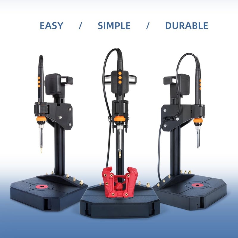 Mintion Vertical Heat Set Insert Tool Pressing Machine, with 90W Soldering Iron, 30PCS Brass Threaded Inserts, Heat Set Tips (M3/M4/M5/M6/M8), for 3D Printed Components, 95% Pre-Assembled - Image 4